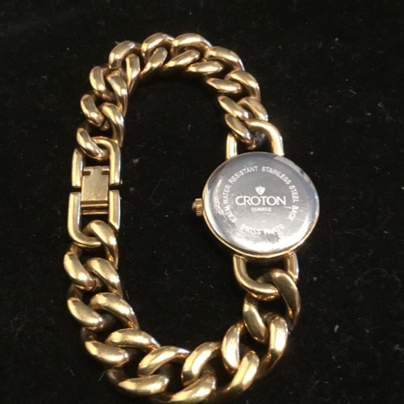 ✨ Croton Stainless Steel Gold Tone Swiss Quartz Watch ✨ - Picture 3 of 8